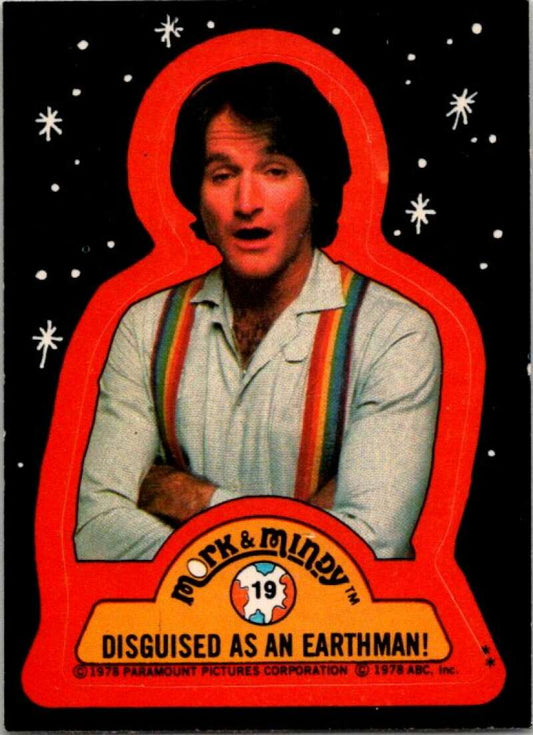 1978 Mork and Mindy Stickers #19 Disguised As Earthman  V51596 Image 1
