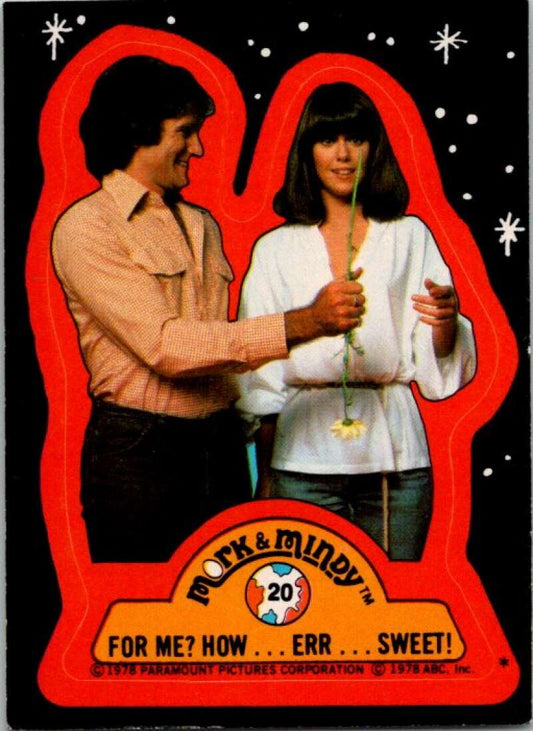 1978 Mork and Mindy Stickers #20 For ME? Howâ¦  V51597 Image 1