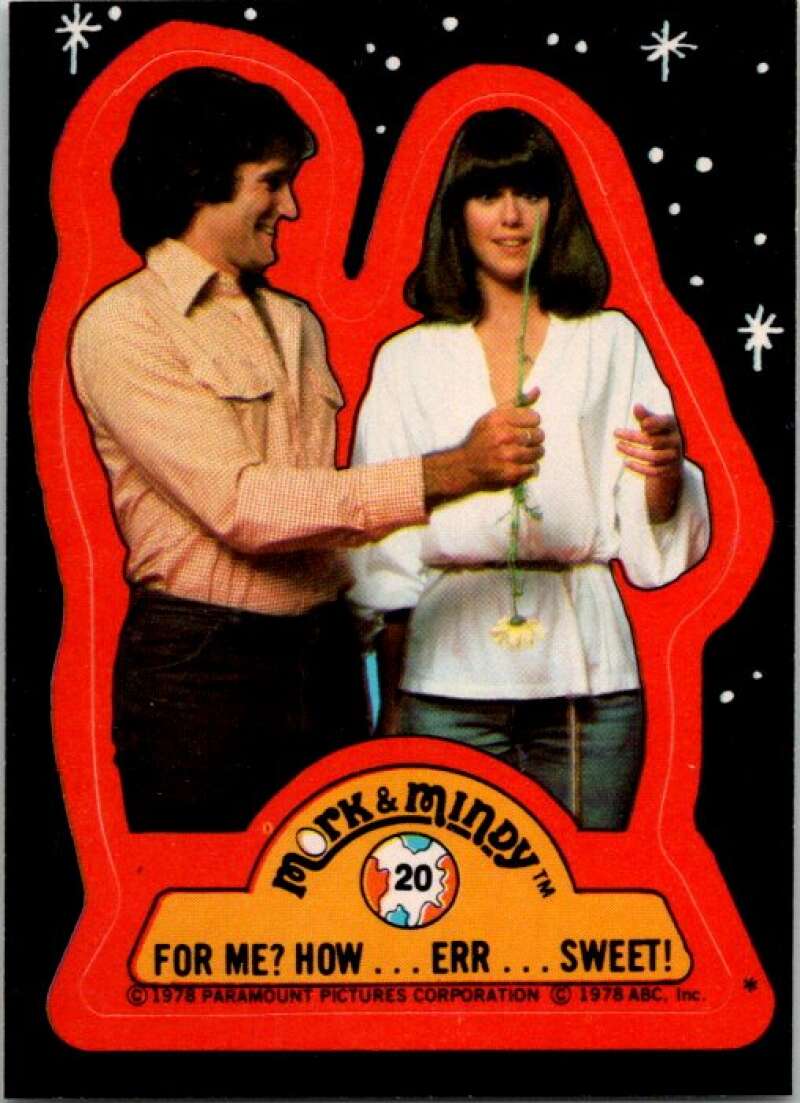 1978 Mork and Mindy Stickers #20 For ME? How⦠V51598 Image 1