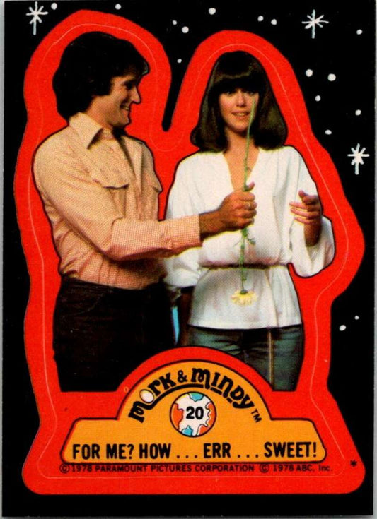 1978 Mork and Mindy Stickers #20 For ME? Howâ¦  V51598 Image 1