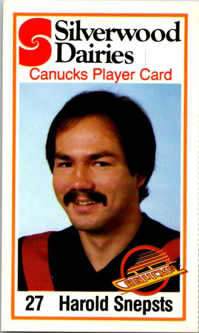 1981-82 Vancouver Canucks SilverWood Dairies #27 Harold Snepsts V51605 Image 1