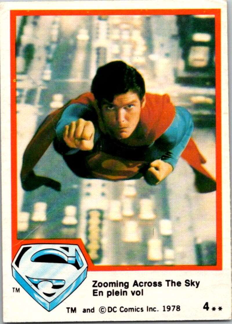1978 OPC Superman #4 Zooming Across The Sky V51627 Image 1