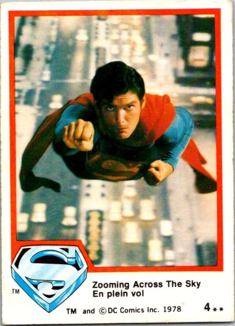 1978 OPC Superman #4 Zooming Across The Sky V51628 Image 1