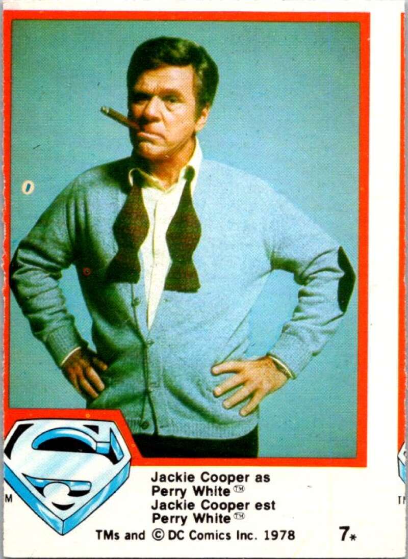 1978 OPC Superman #7 Jackie Cooper as Perry White V51643 Image 1