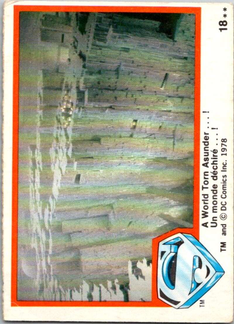 1978 OPC Superman #18 A World Torn Asunder...! V51694 Image 1