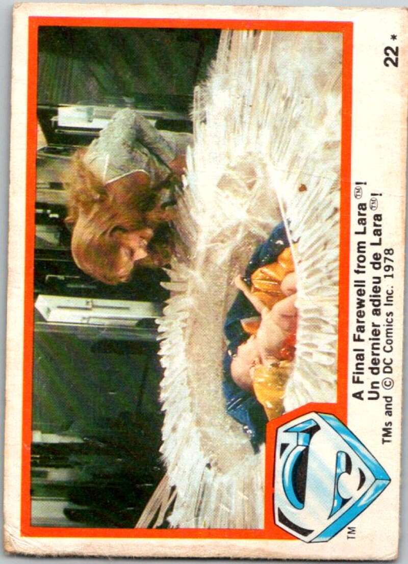 1978 OPC Superman #22 A Final Farewell from Lara V51713 Image 1