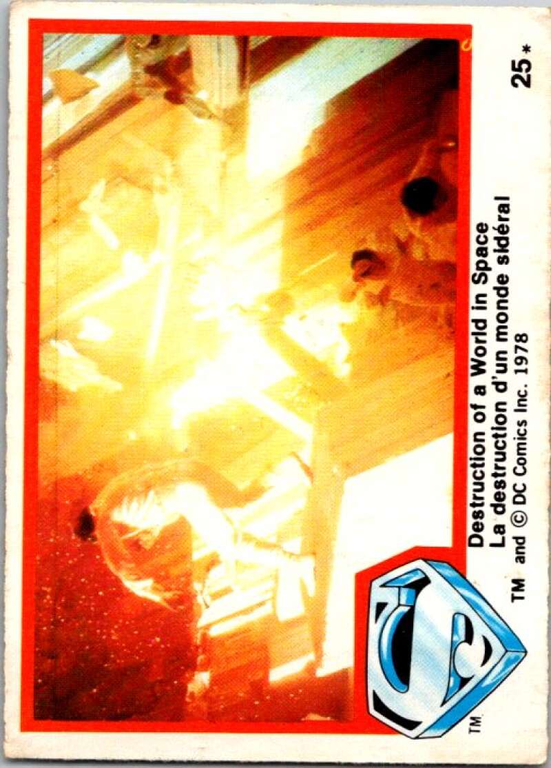 1978 OPC Superman #25 Destruction of World in Space V51735 Image 1