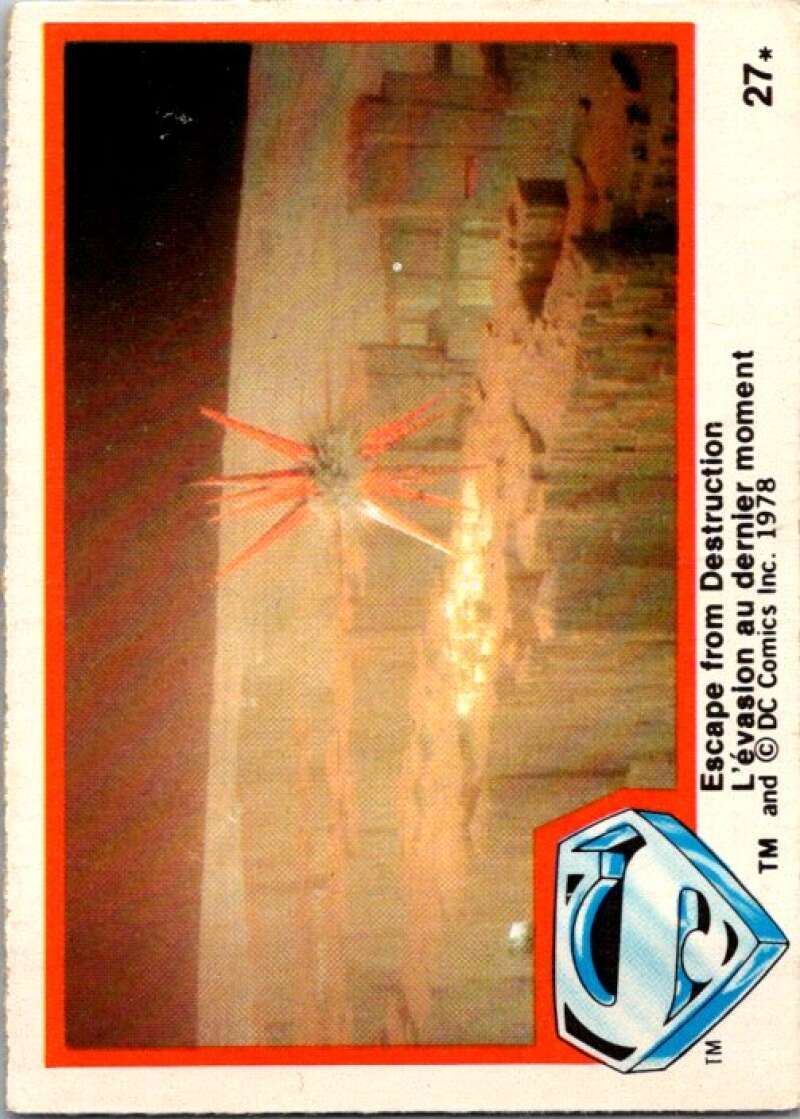 1978 OPC Superman #27 Escape from Destruction V51745 Image 1