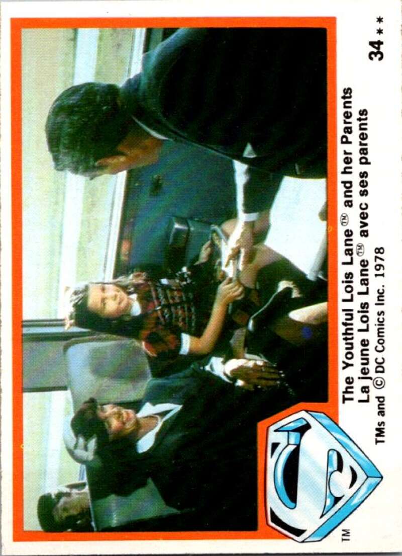 1978 OPC Superman #34 Youthful Lois Lane and her Parents V51776 Image 1