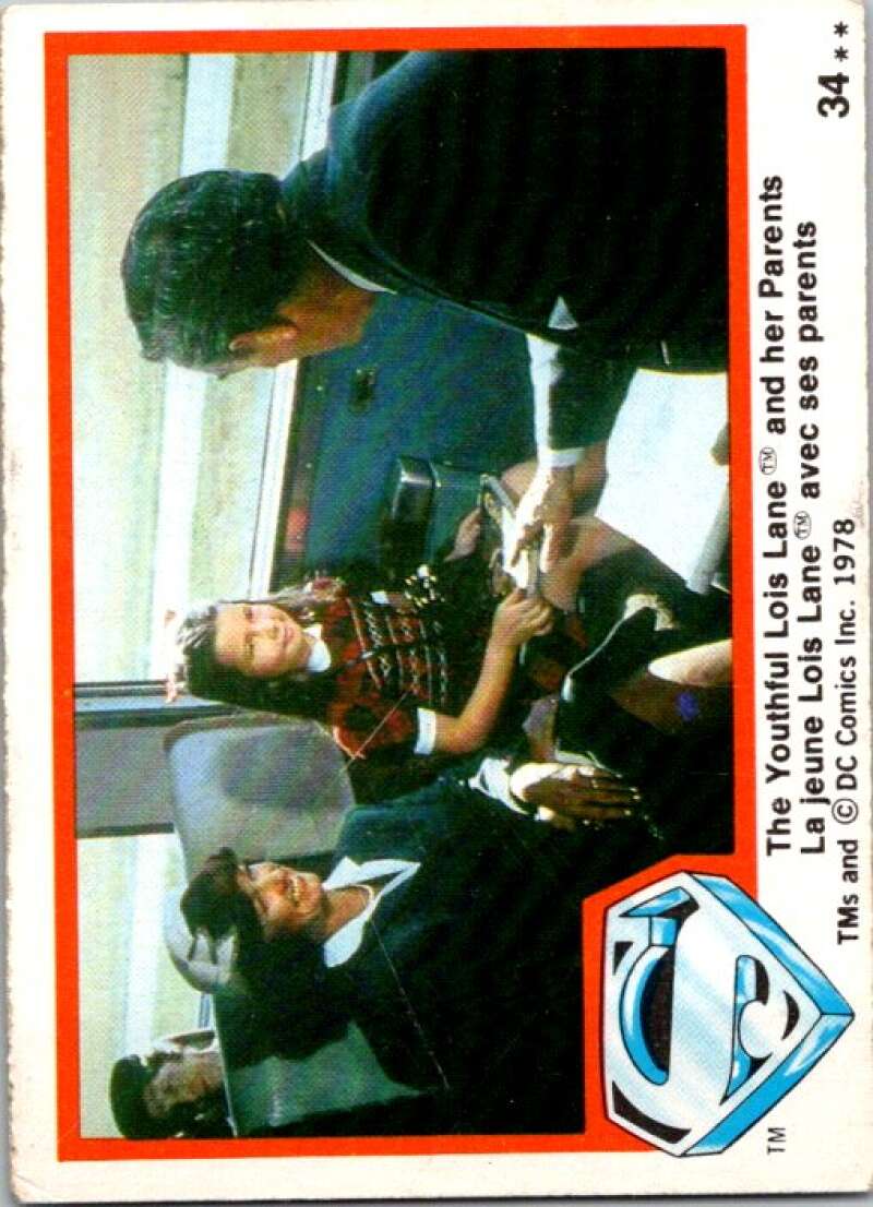 1978 OPC Superman #34 Youthful Lois Lane and her Parents V51778 Image 1