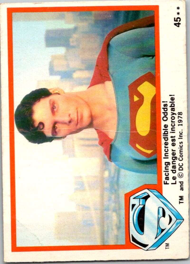 1978 OPC Superman #45 Facing Incredible Odds! V51833 Image 1