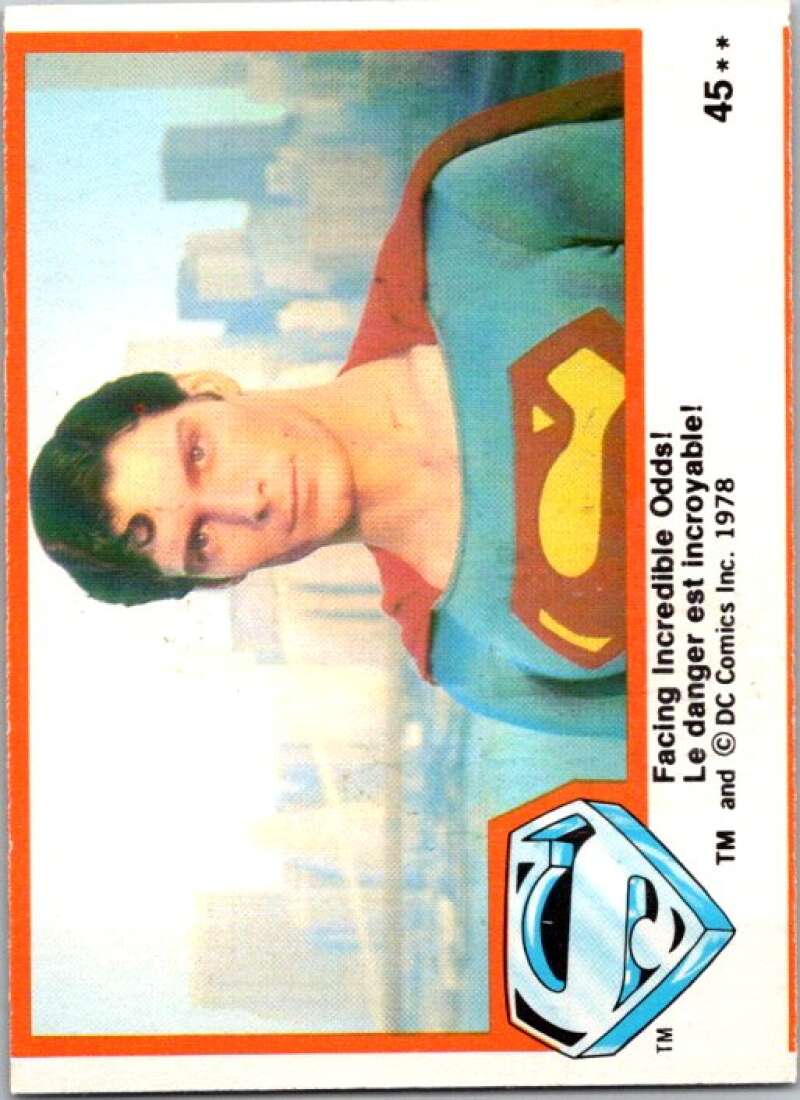 1978 OPC Superman #45 Facing Incredible Odds! V51836 Image 1