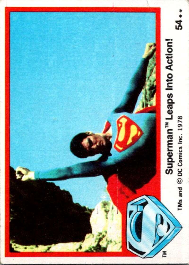 1978 Topps Superman #54 Superman Leaps Into Action! V51878 Image 1