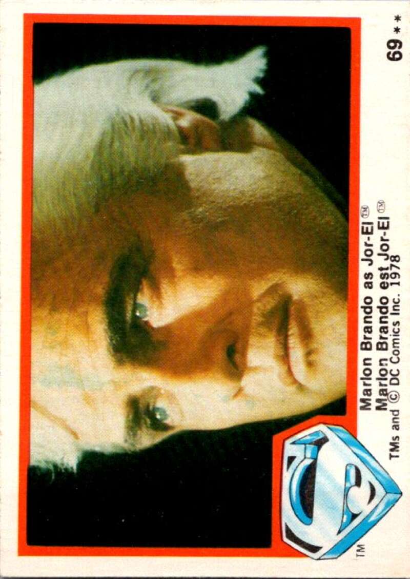 1978 OPC Superman #69 Marlon Brando as Jor-El V51940 Image 1