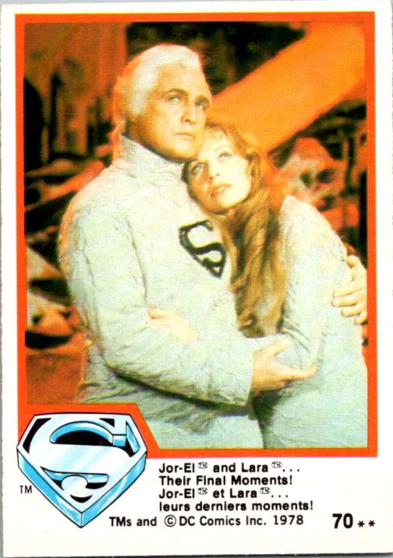 1978 OPC Superman #70 Jor-El and Lara..Final Moments! V51944 Image 1