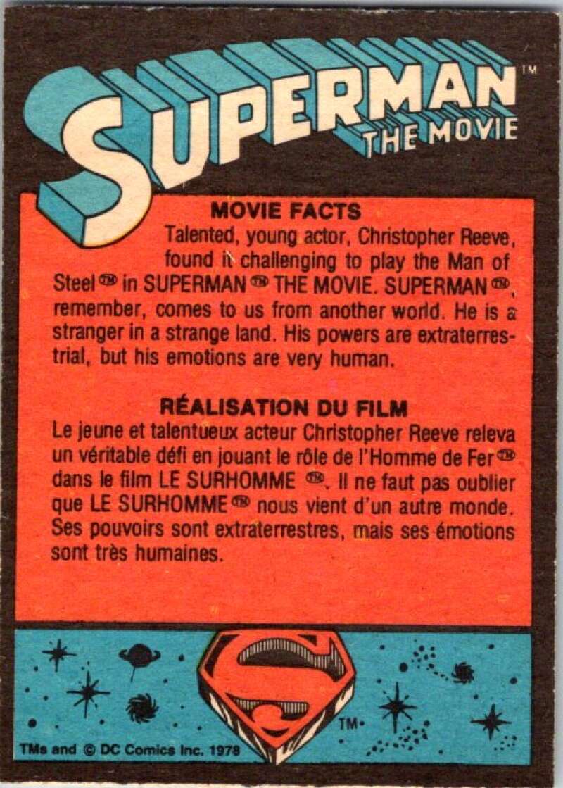 1978 OPC Superman #71 The Projection of Jor-El V51948 Image 2