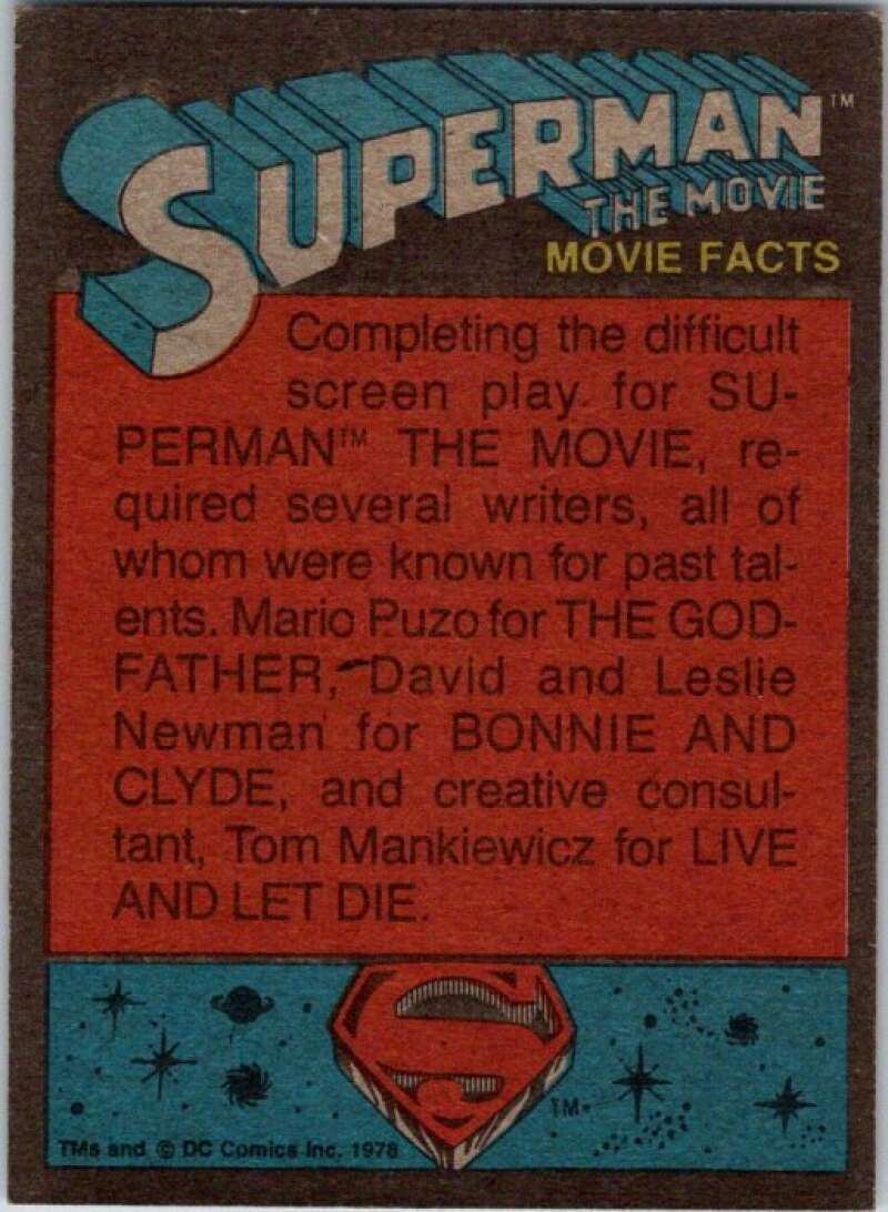 1978 Topps Superman #76 Gene Hackman as Lex Luthor V51971 Image 2