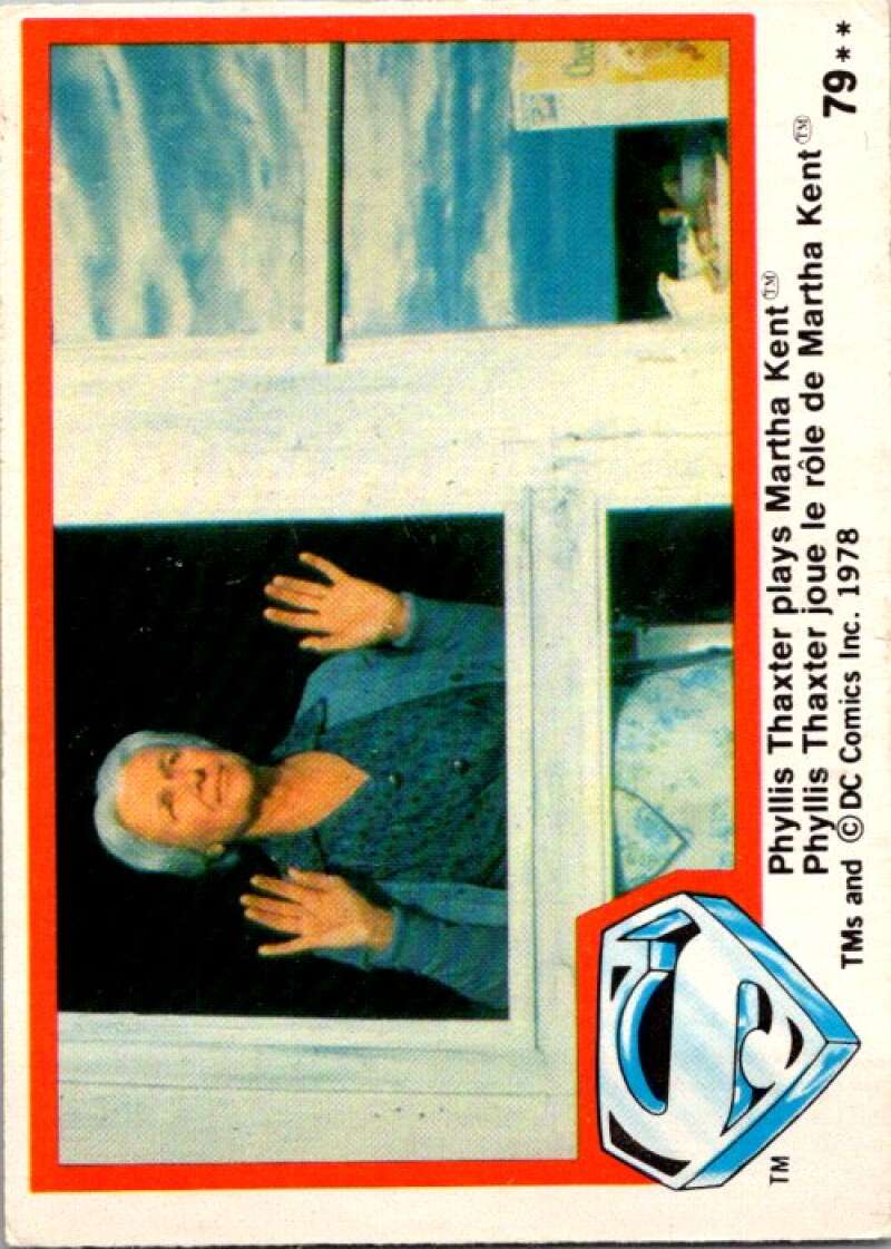1978 OPC Superman #79 Phyllis Thaxter plays Martha Kent V51983 Image 1