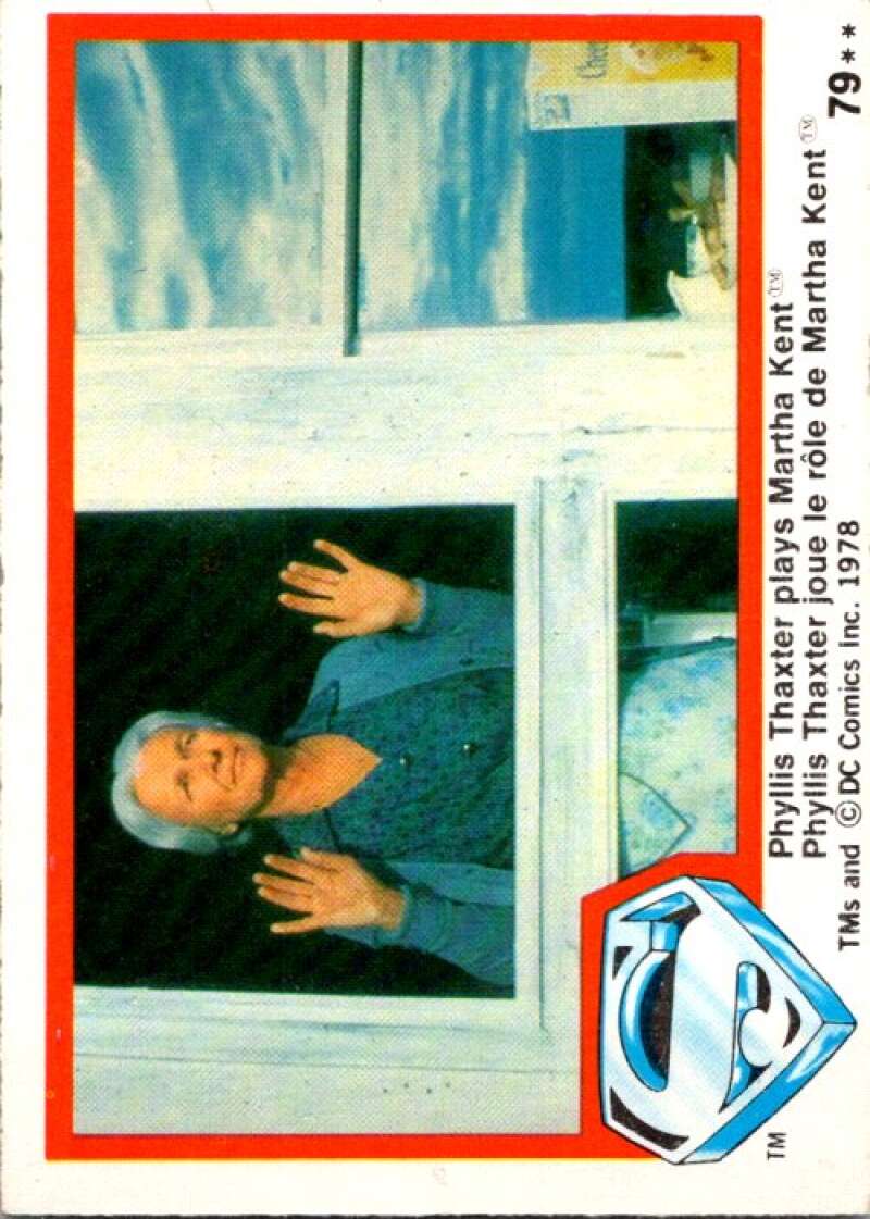1978 OPC Superman #79 Phyllis Thaxter plays Martha Kent V51985 Image 1