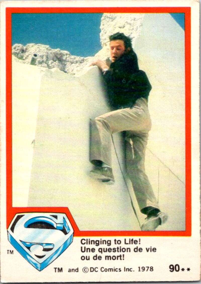 1978 OPC Superman #90 Clinging to Life! V52034 Image 1