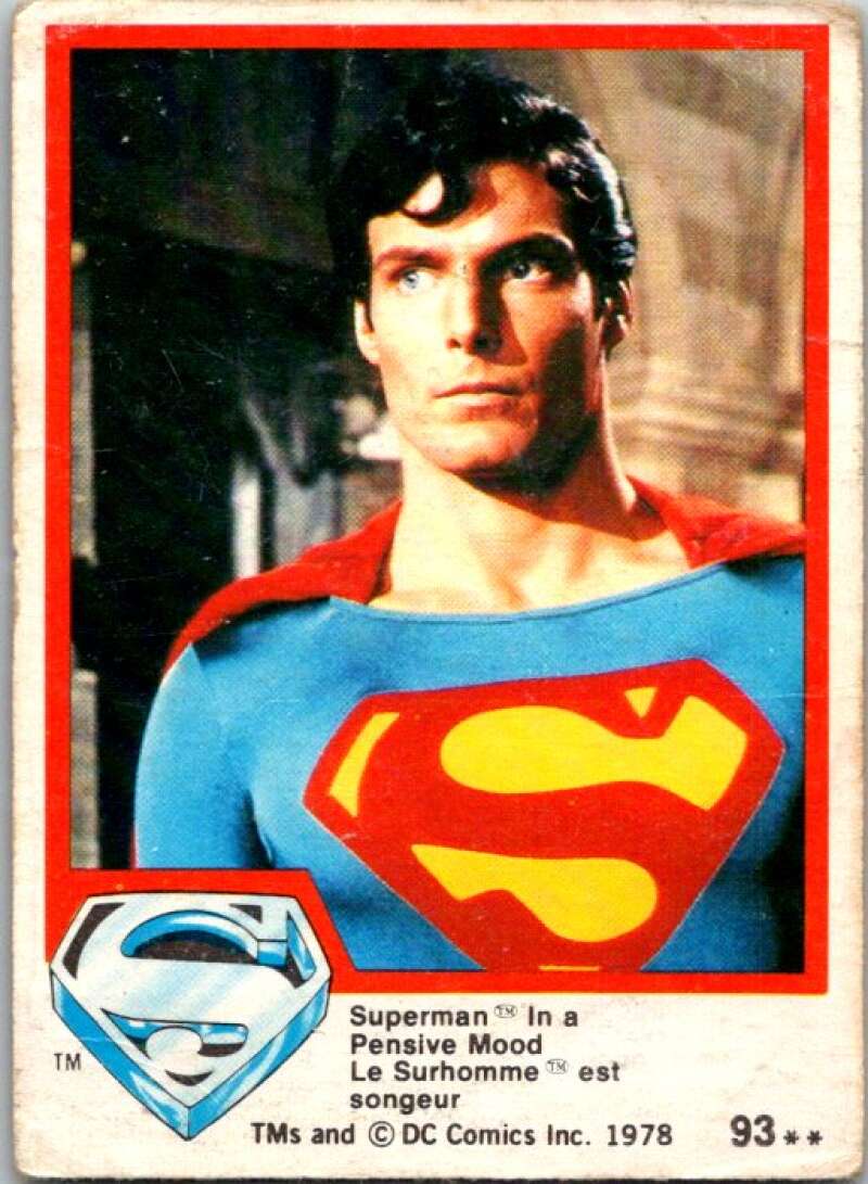 1978 OPC Superman #93 Superman in a Pensive Mood V52044 Image 1