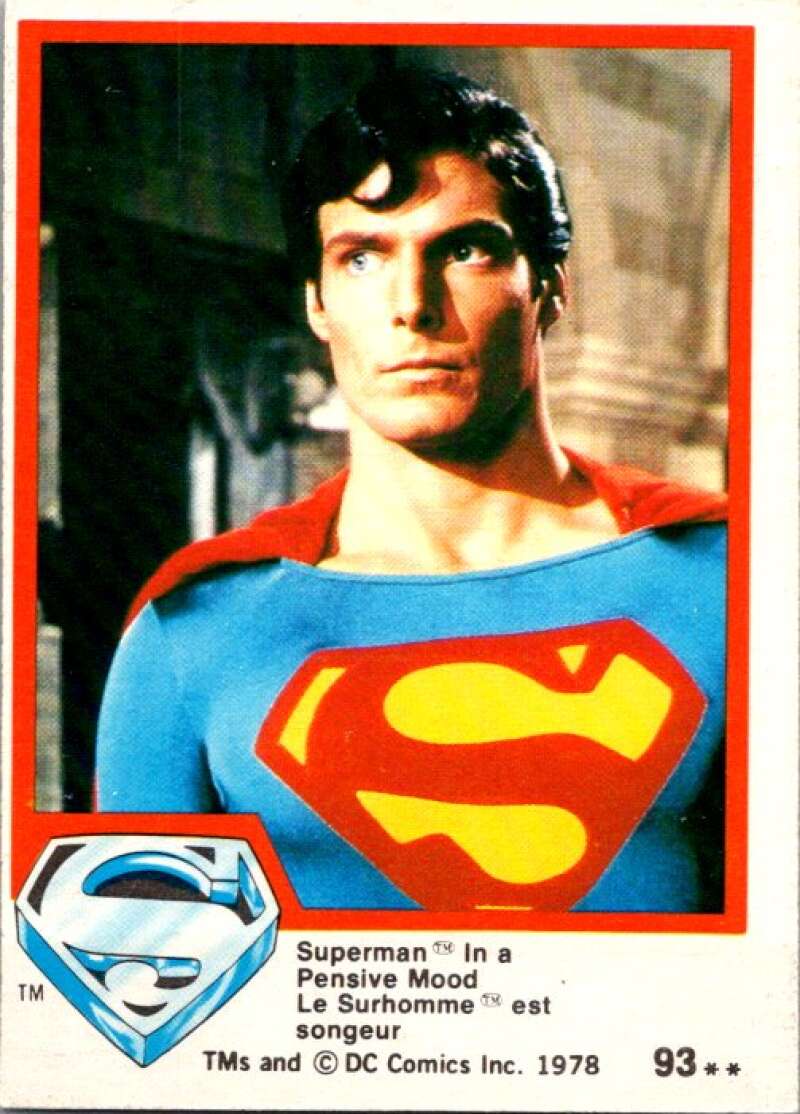 1978 OPC Superman #93 Superman in a Pensive Mood V52045 Image 1