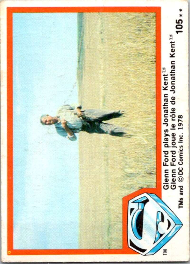 1978 OPC Superman #105 Glenn Ford plays Jonathan Kent V52083 Image 1