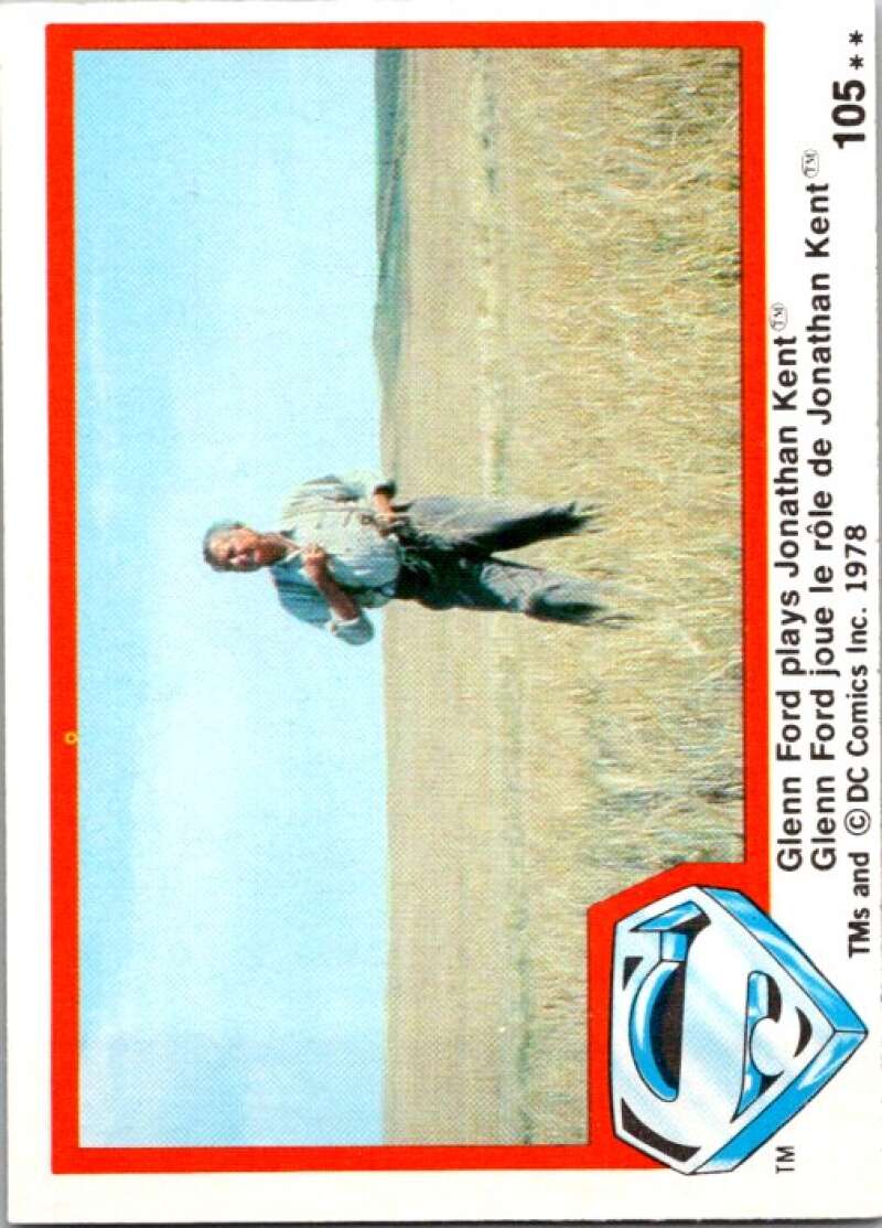 1978 OPC Superman #105 Glenn Ford plays Jonathan Kent V52087 Image 1
