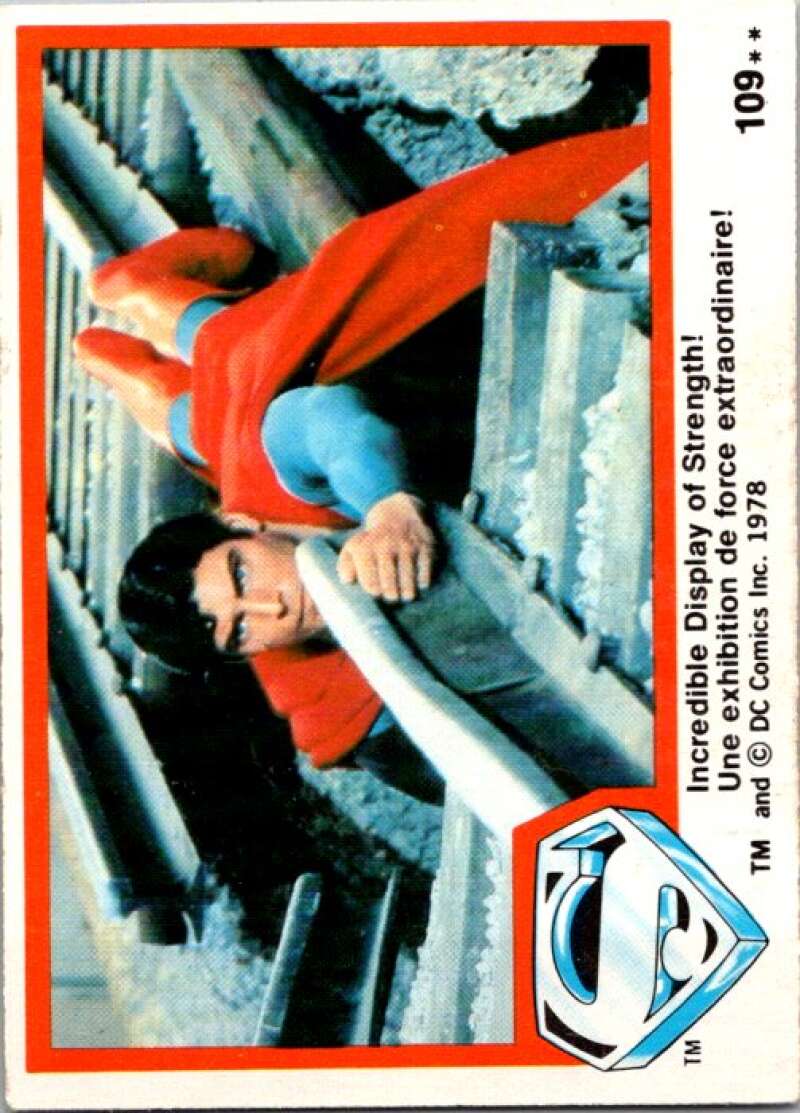1978 OPC Superman #109 Incredible Display of Strength! V52101 Image 1