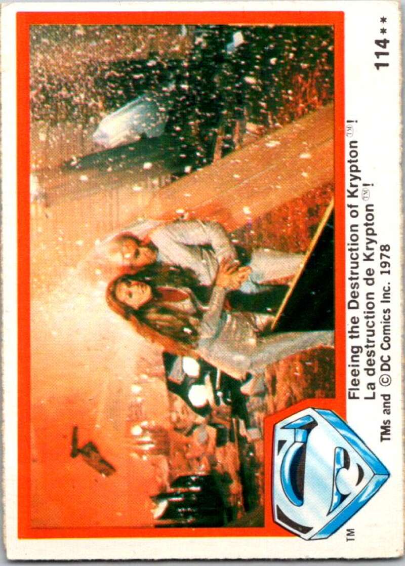 1978 OPC Superman #114 Fleeing the Destruction of Krypton! V52125 Image 1