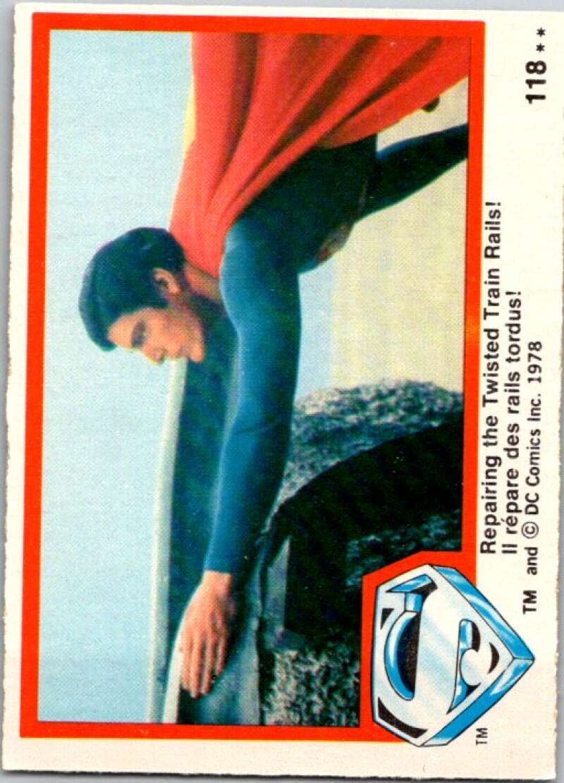 1978 OPC Superman #118 Repairing the Twisted Train Rails! V52135 Image 1