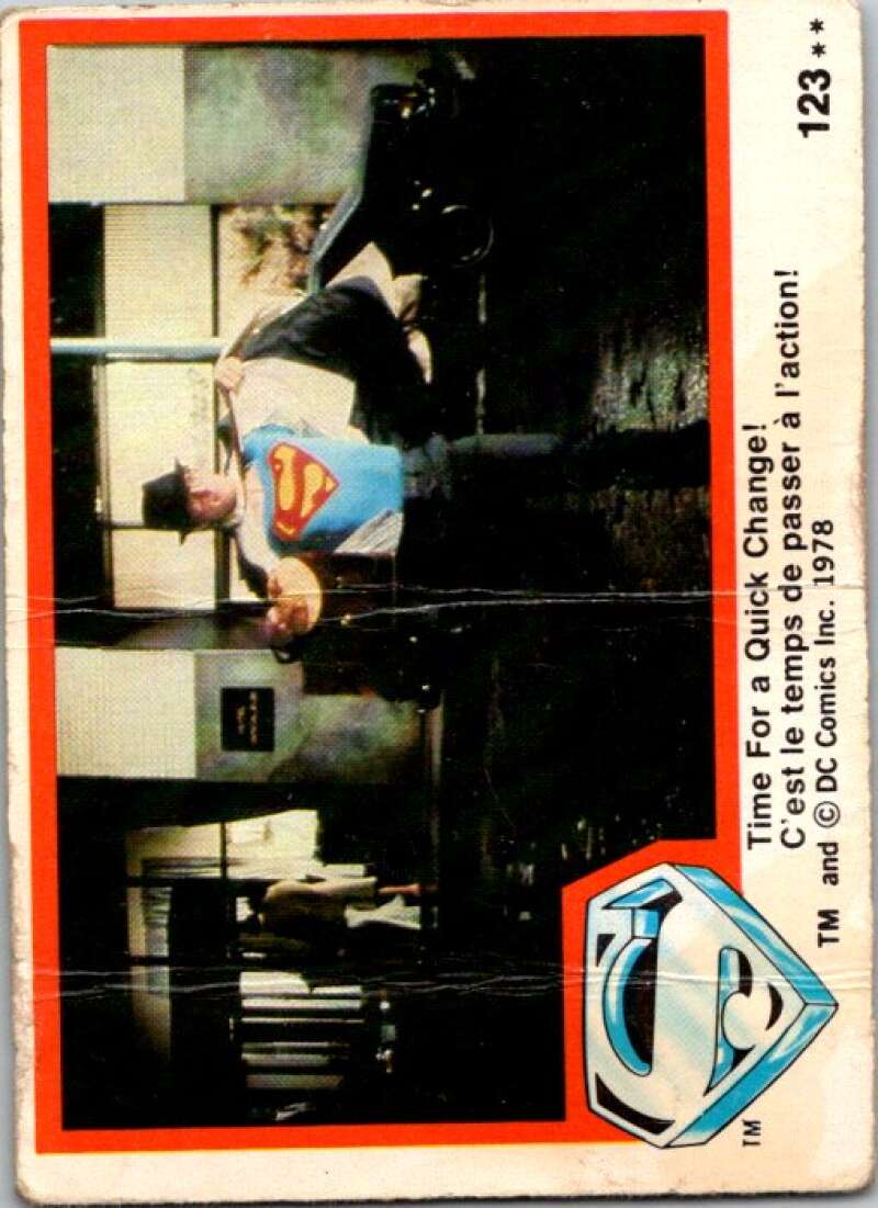 1978 OPC Superman #123 Time For a Quick Change! V52154 Image 1