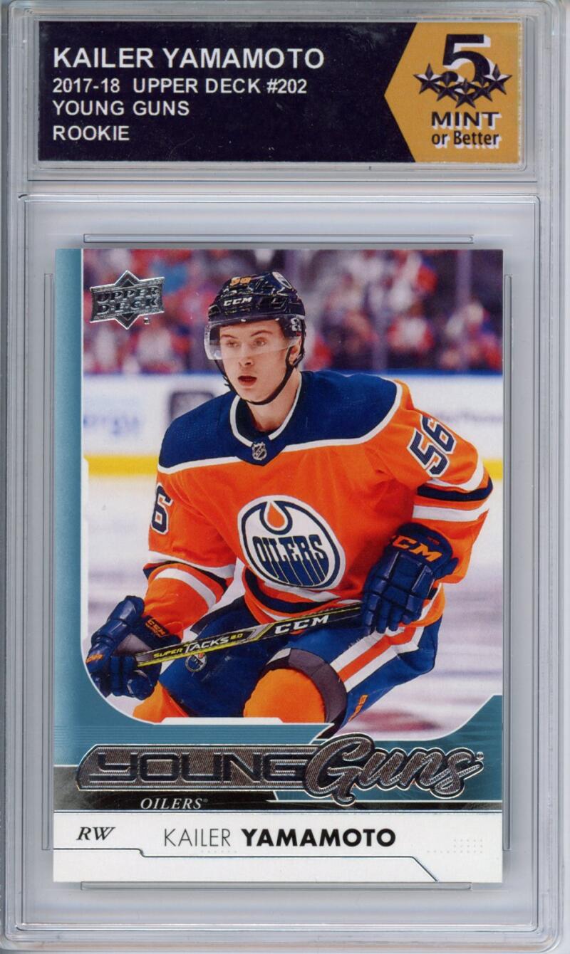 HCWPP - 2017-18 Upper Deck #202 Kailer Yamamoto Graded Rookie RC - 294210 Image 1
