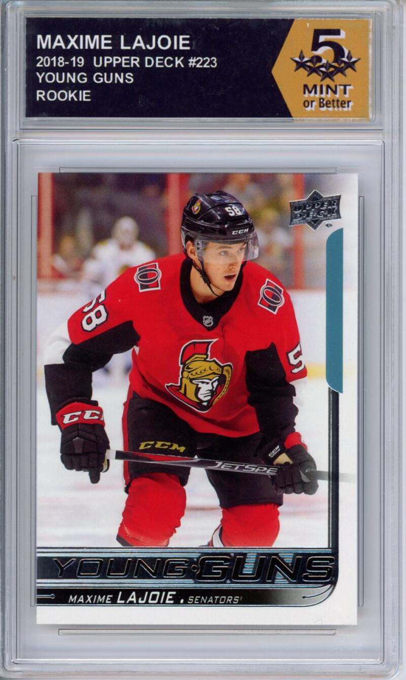 HCWPP - 2018-19 Upper Deck #223 Maxime Lajoie YG Graded Rookie RC - 294204 Image 1