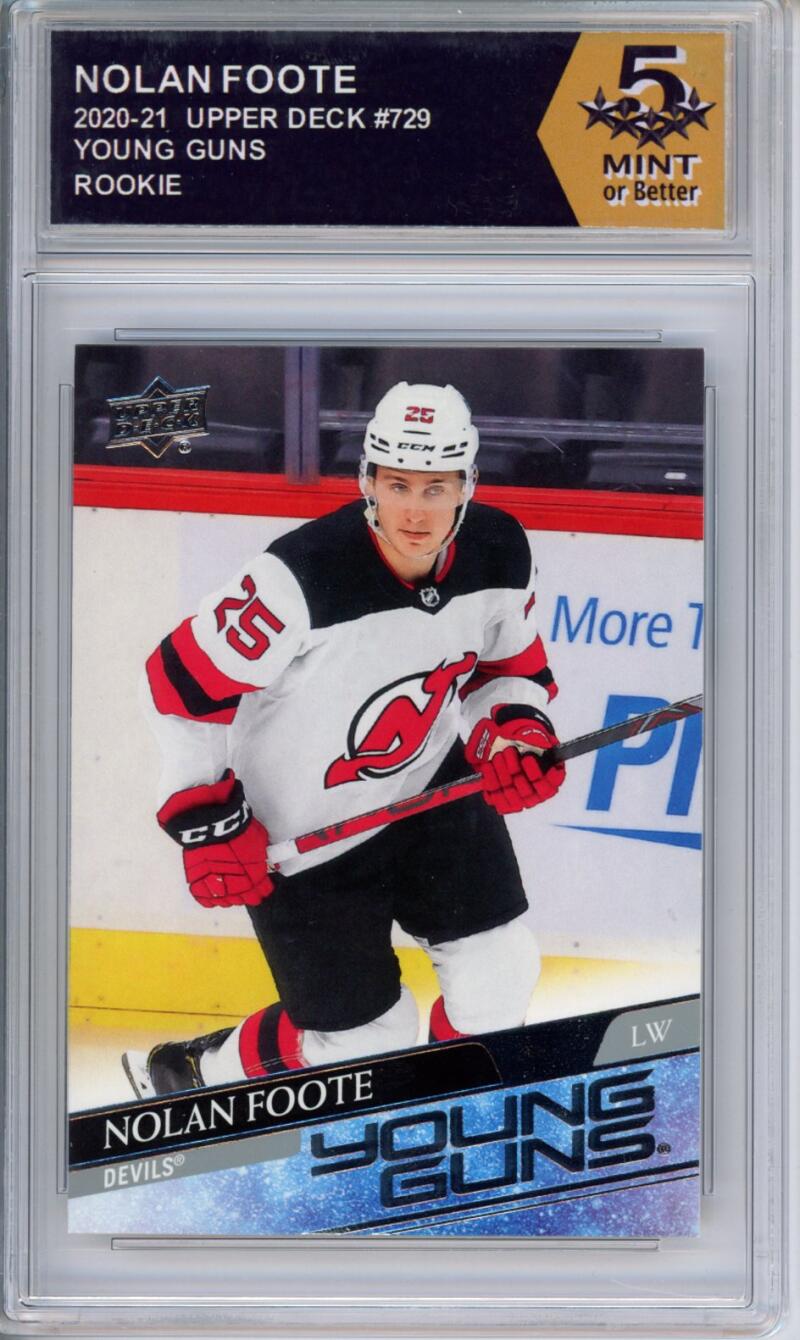 HCWPP - 2020-21 Upper Deck #729 Nolan Foote YG Graded Rookie RC - 294216 Image 1
