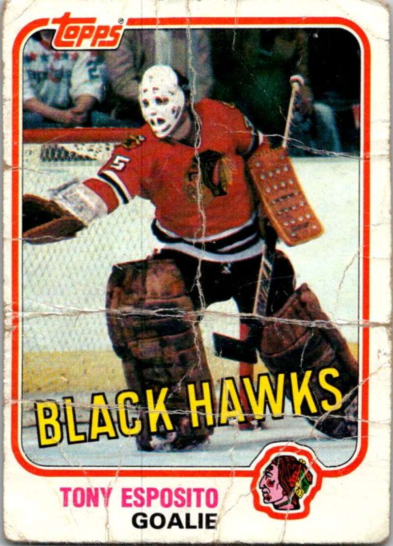 1981-82 Topps #11 Tony Esposito Chicago Blackhawks V52213 Image 1