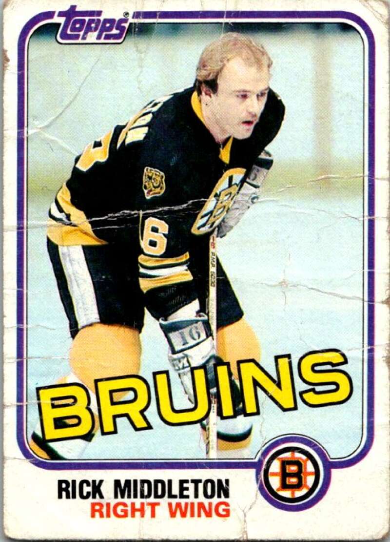 1981-82 Topps #22 Rick Middleton Boston Bruins V52235 Image 1