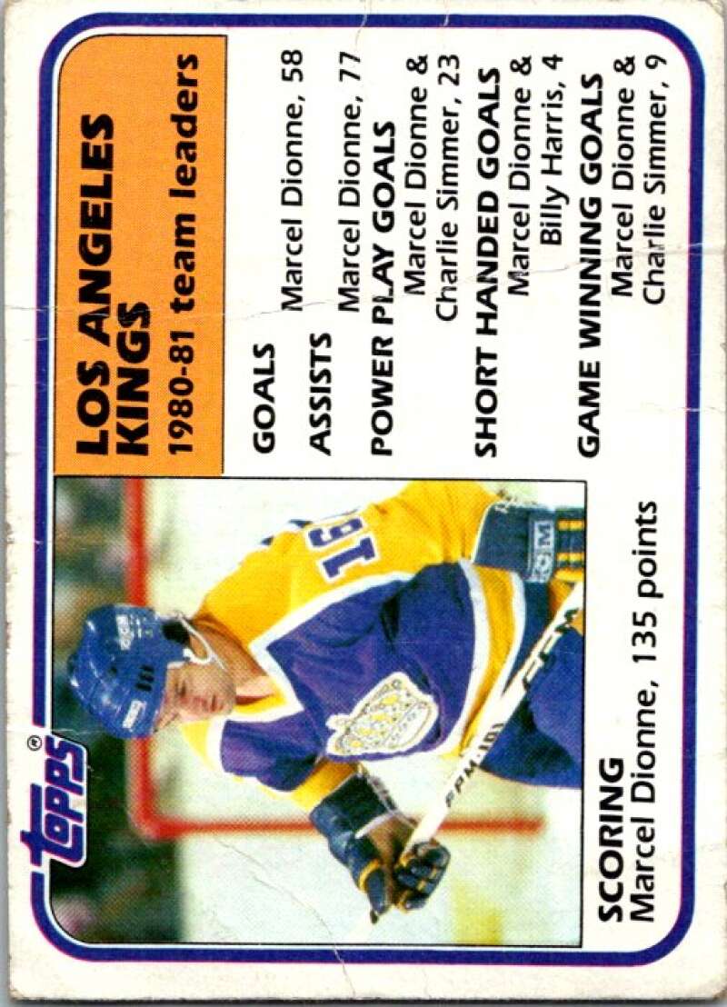 1981-82 Topps #54 Marcel Dionne TL Los Angeles Kings V52354 Image 1