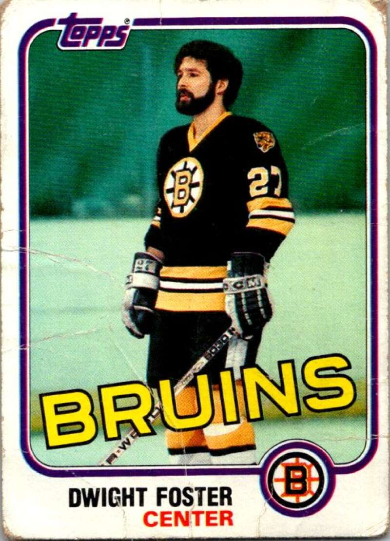 1981-82 Topps #E67 Dwight Foster Boston Bruins V52385 Image 1
