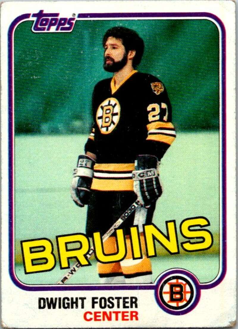1981-82 Topps #E67 Dwight Foster Boston Bruins V52388 Image 1