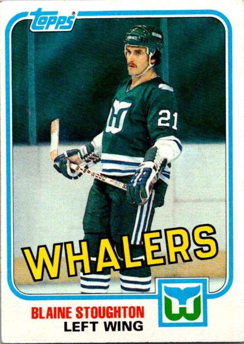 1981-82 Topps #E86 Blaine Stoughton Hartford Whalers V52422 Image 1