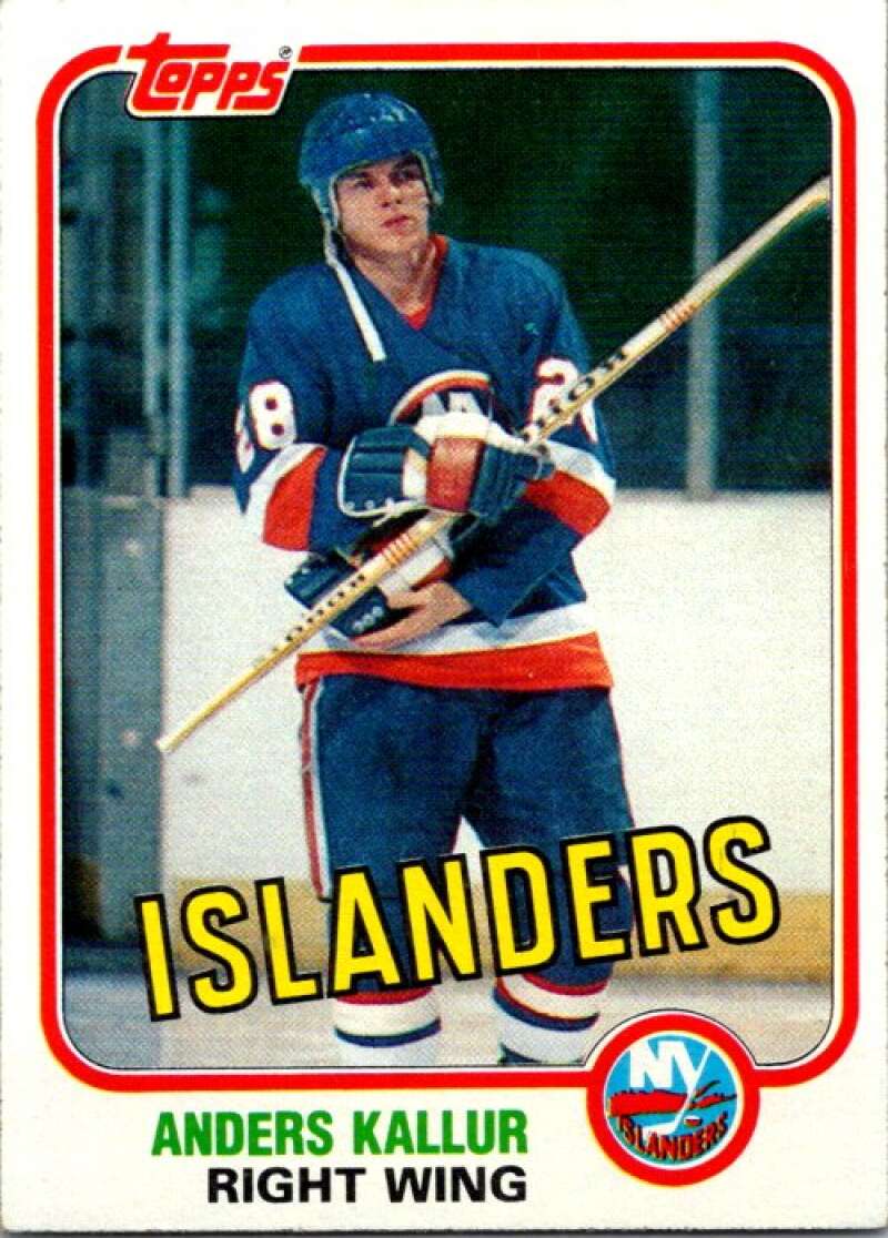 1981-82 Topps #E90 Anders Kallur New York Islanders V52436 Image 1