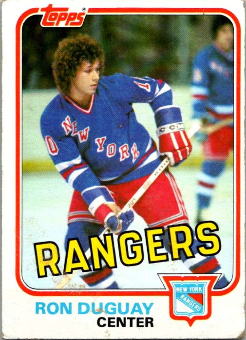 1981-82 Topps #E96 Ron Duguay New York Rangers V52453 Image 1