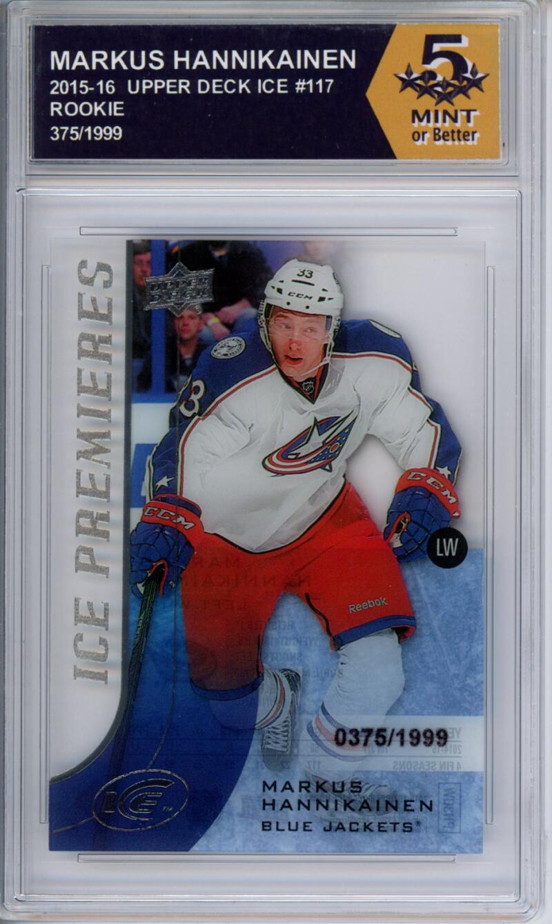HCWPP - 2015-16 Upper Deck Ice #117 Markus Hannikainen Graded Rookie RC - 294238 Image 1