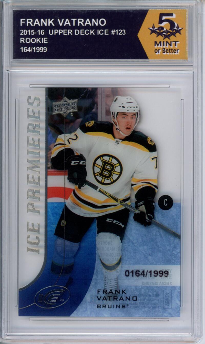 HCWPP - 2015-16 Upper Deck Ice #123 Frank Vatrano Graded Rookie RC - 294242 Image 1