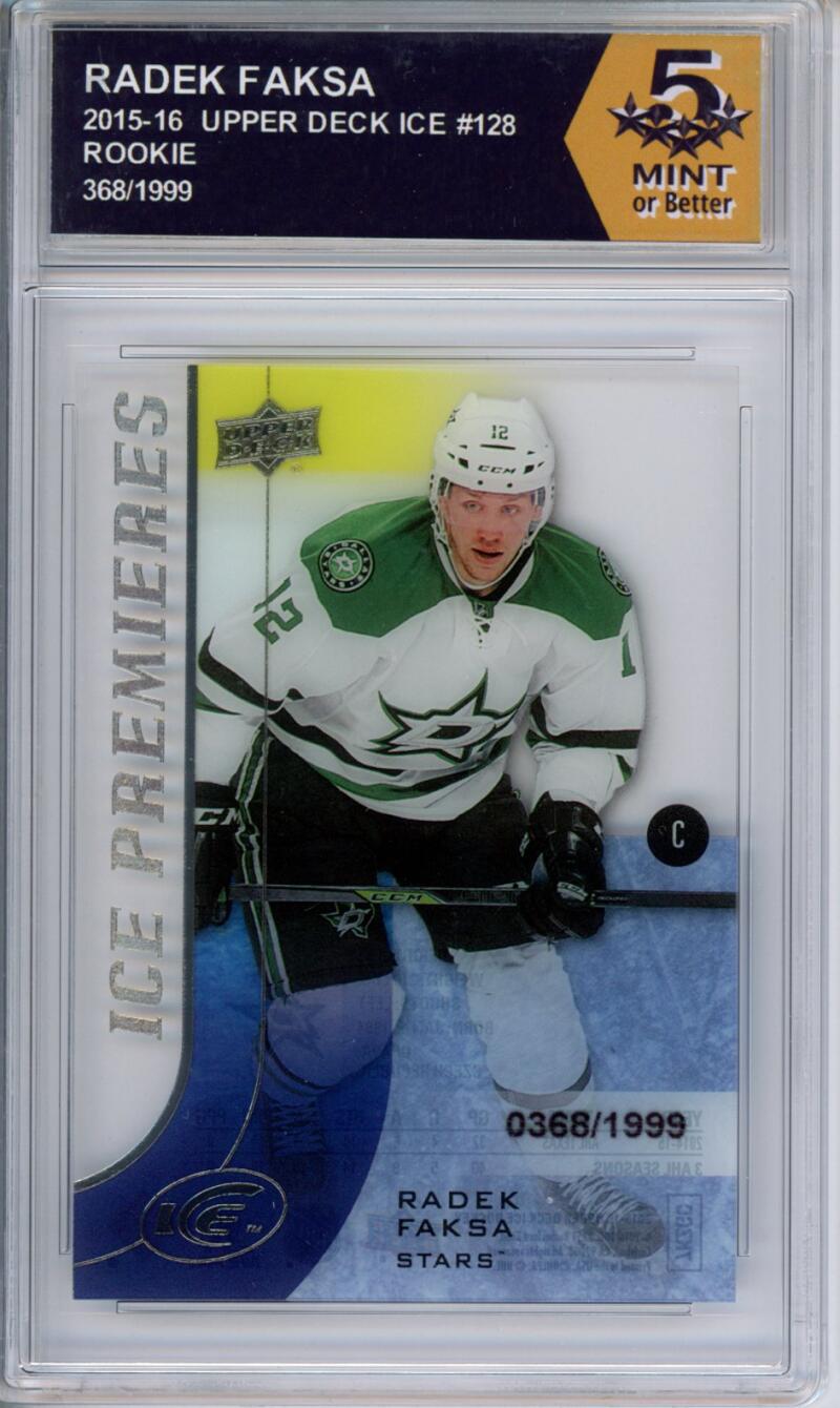 HCWPP - 2015-16 Upper Deck Ice #128 Radek Faksa Graded Rookie RC - 294246 Image 1