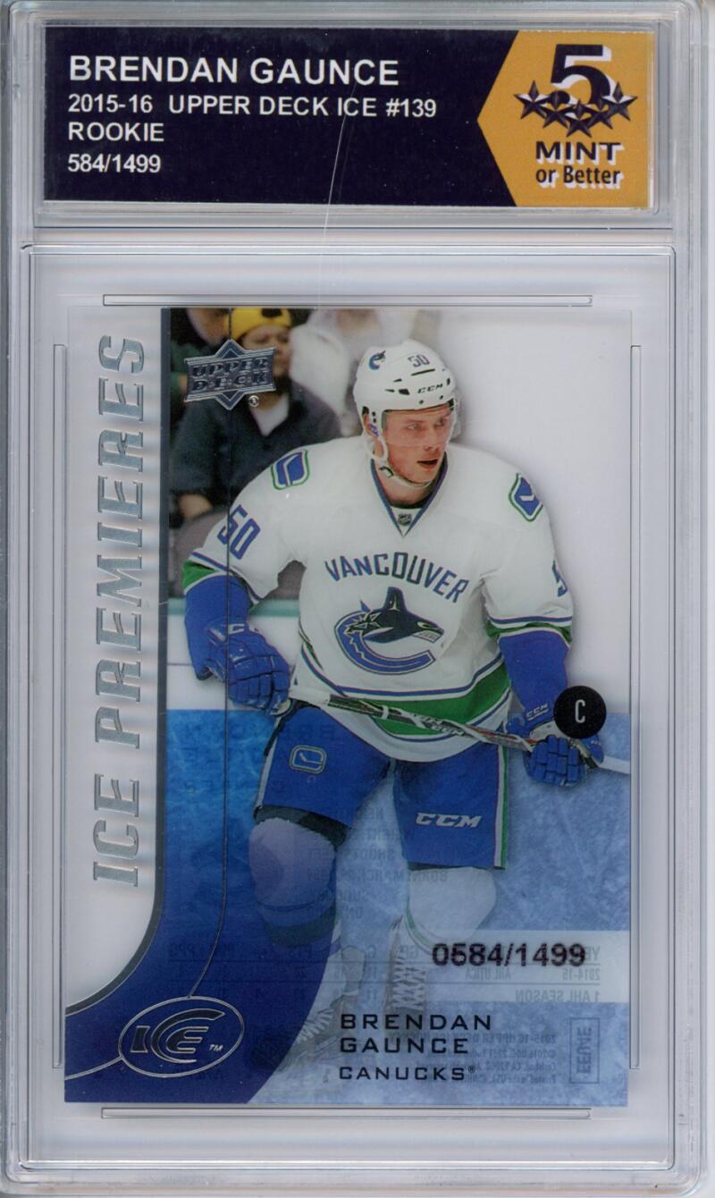 HCWPP - 2015-16 Upper Deck Ice #139 Brendan Gaunce Graded Rookie RC - 294257 Image 1