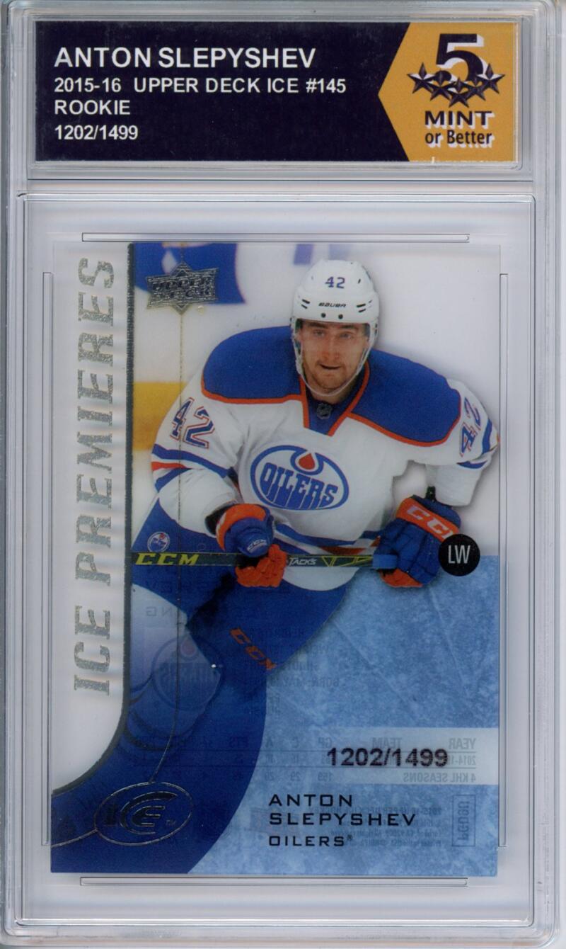 HCWPP - 2015-16 Upper Deck Ice #145 Anton Slepyshev Graded Rookie RC - 294262 Image 1