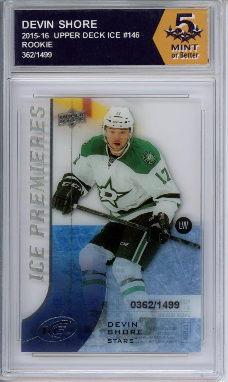 HCWPP - 2015-16 Upper Deck Ice #146 Devin Shore Graded Rookie RC - 294263 Image 1