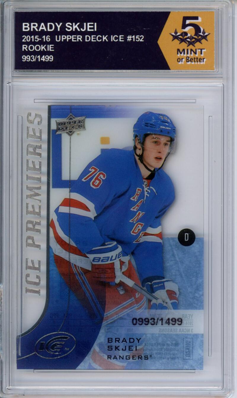 HCWPP - 2015-16 Upper Deck Ice #152 Brady Skjei Graded Rookie RC - 294269 Image 1